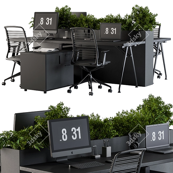 Modern Office Furniture Set 17 3D model image 2