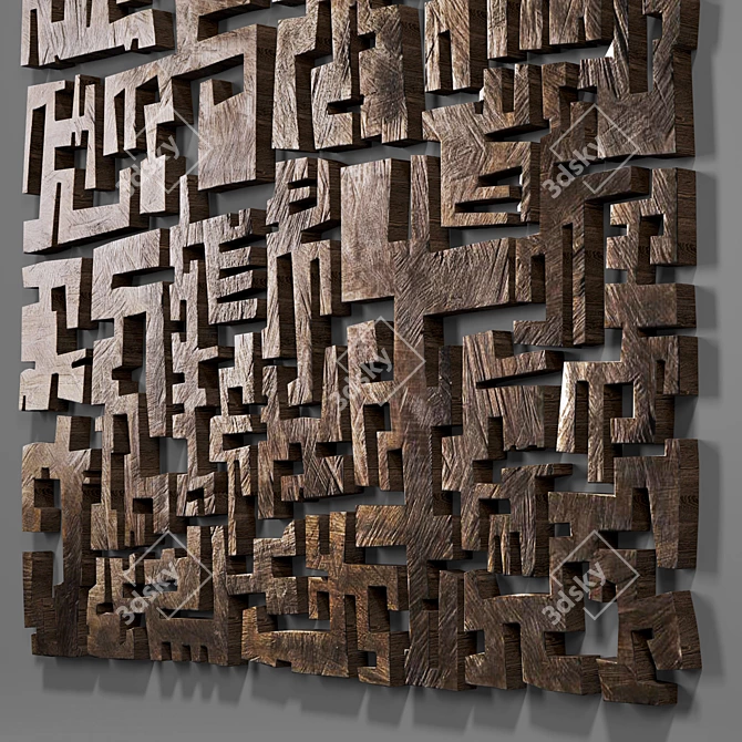 Modern Wall Sculpture 3D model image 2