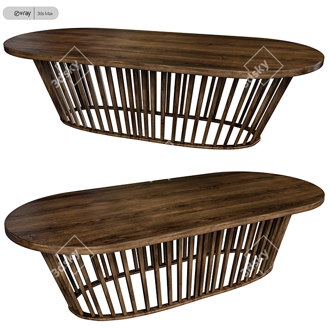 Elegant Memphis Luxury Table 3D model image 2