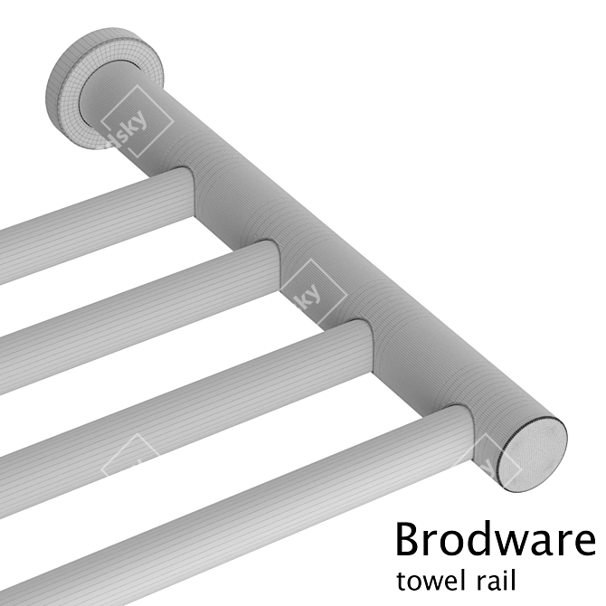 Brodware Brolif Plus Towel Rails 3D model image 3