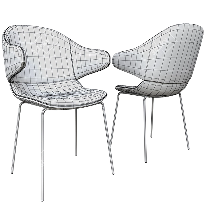 Aiku Soft Chairs: Stylish and Comfortable 3D model image 3