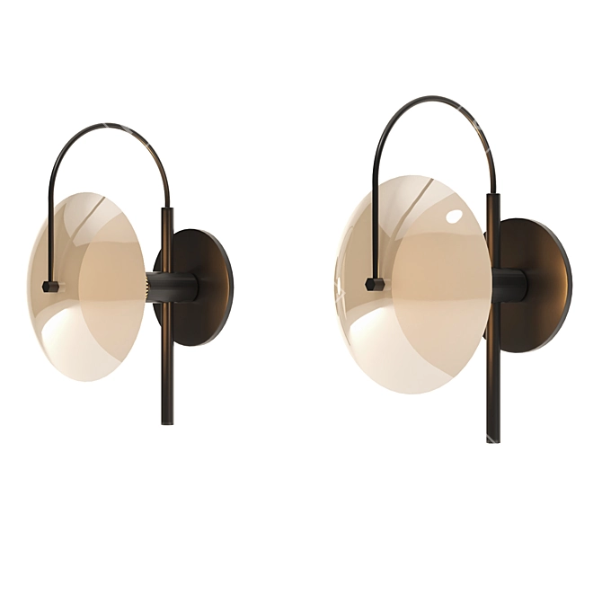 Sleek Wall Sconce: Modern Elegance 3D model image 1