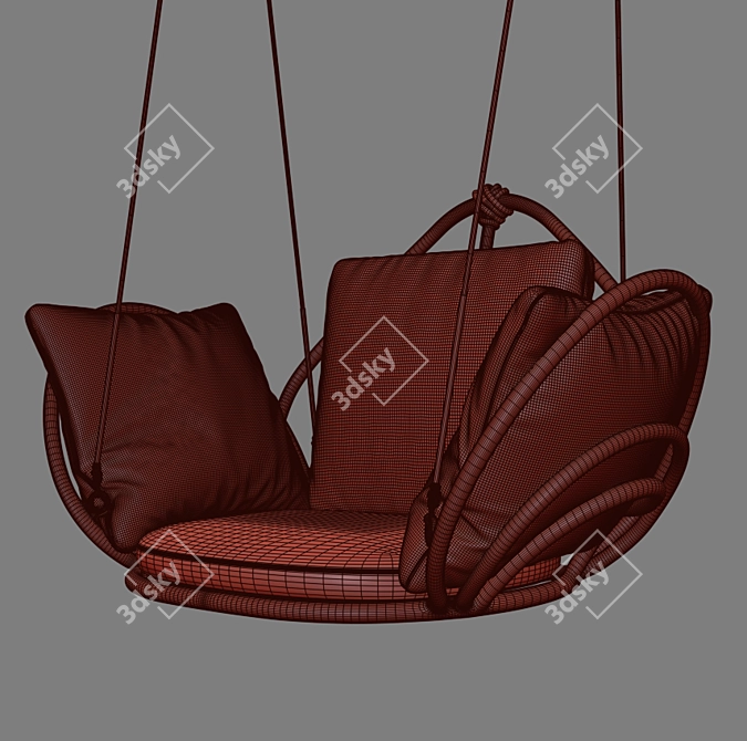 Brazilian Inspired Hanging Chair 3D model image 5