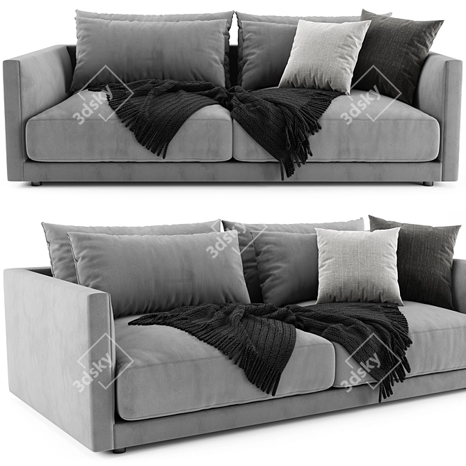 Poliform Bristol: Modern Comfort Sofa 3D model image 1