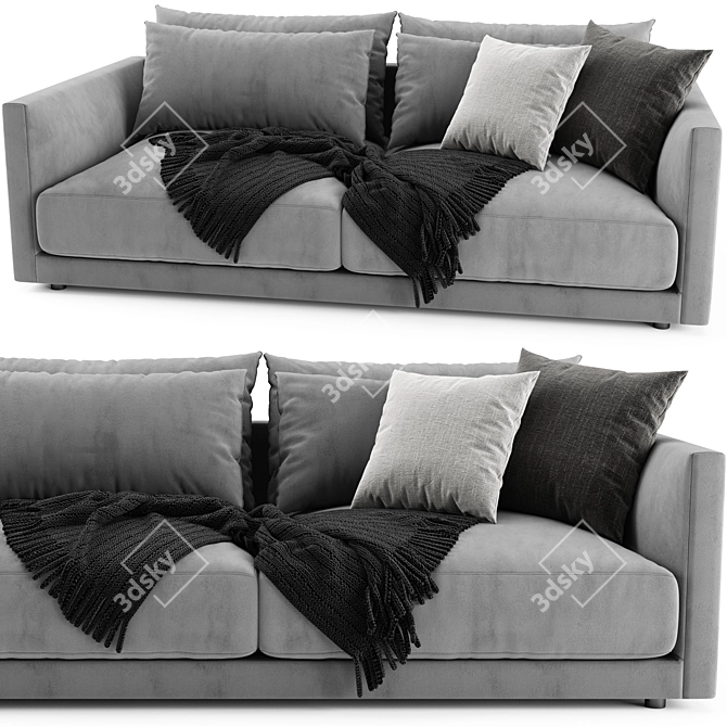 Poliform Bristol: Modern Comfort Sofa 3D model image 2