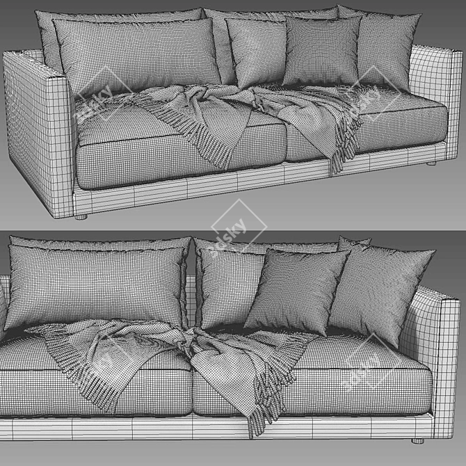 Poliform Bristol: Modern Comfort Sofa 3D model image 4