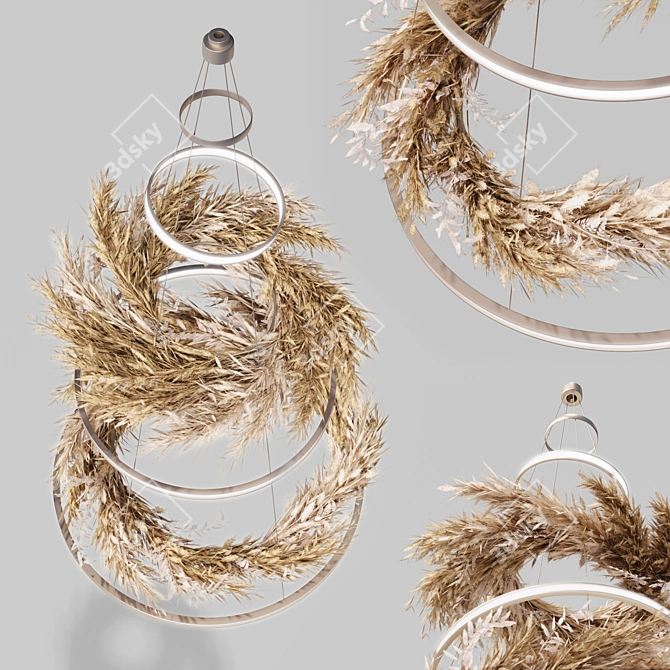 Pampas Dream Chandelier 3D model image 2