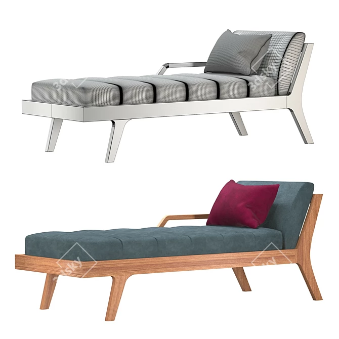Modern Minimalist Daybed: Mellow 3D model image 4