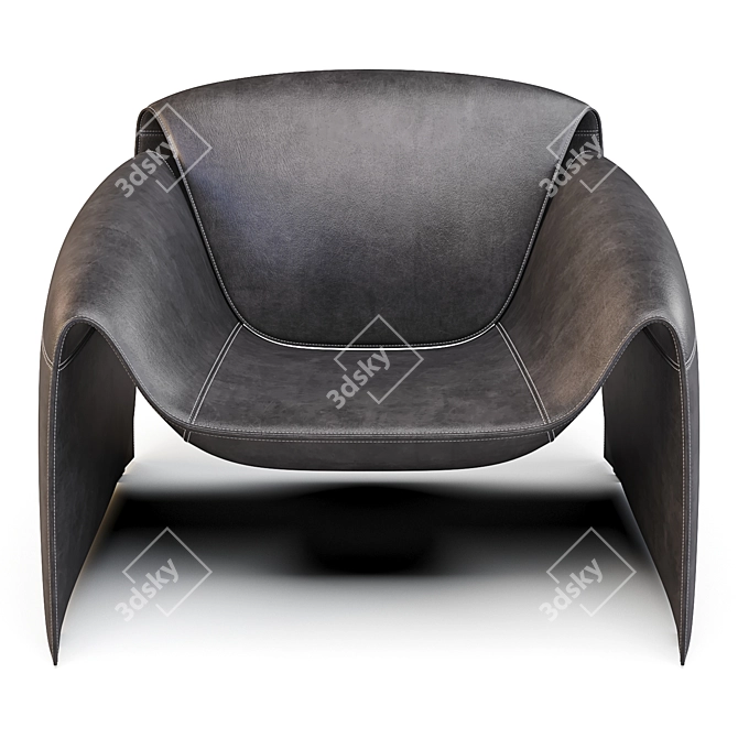 Poliform Le Club: Modern Elegance Armchair 3D model image 2