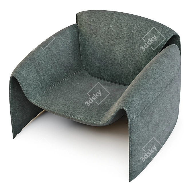 Poliform Le Club: Modern Elegance Armchair 3D model image 3