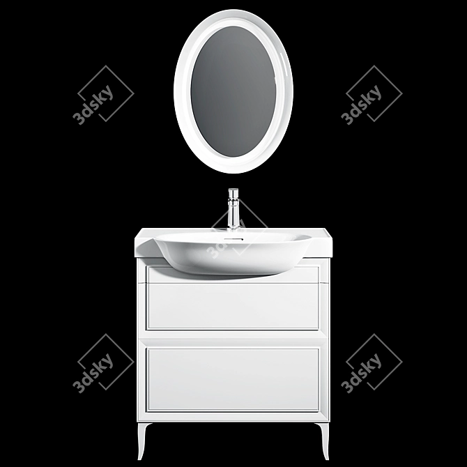 Laufen Classic Washbasins: Timeless Elegance 3D model image 2