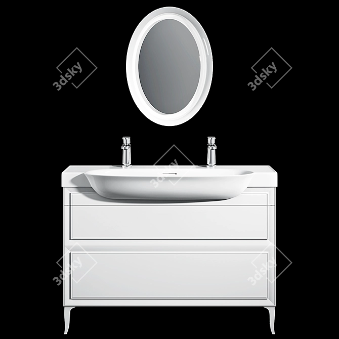 Laufen Classic Washbasins: Timeless Elegance 3D model image 3