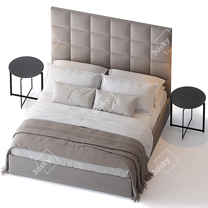 Elegant London Bed by Sofa and Chair Company 3D model image 2