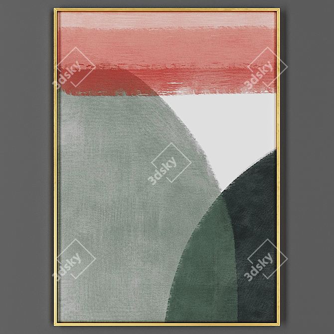 Elegant Framed Artwork 3D model image 1