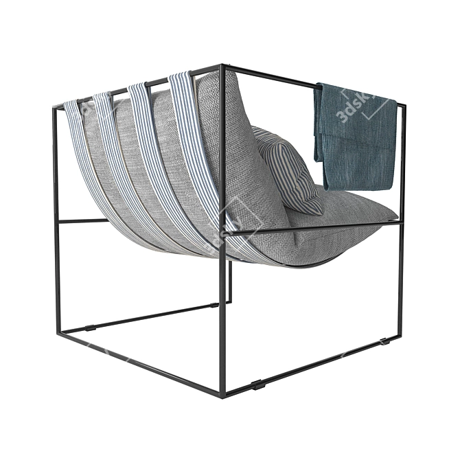 Luxury Leather Sierra Chair 3D model image 2
