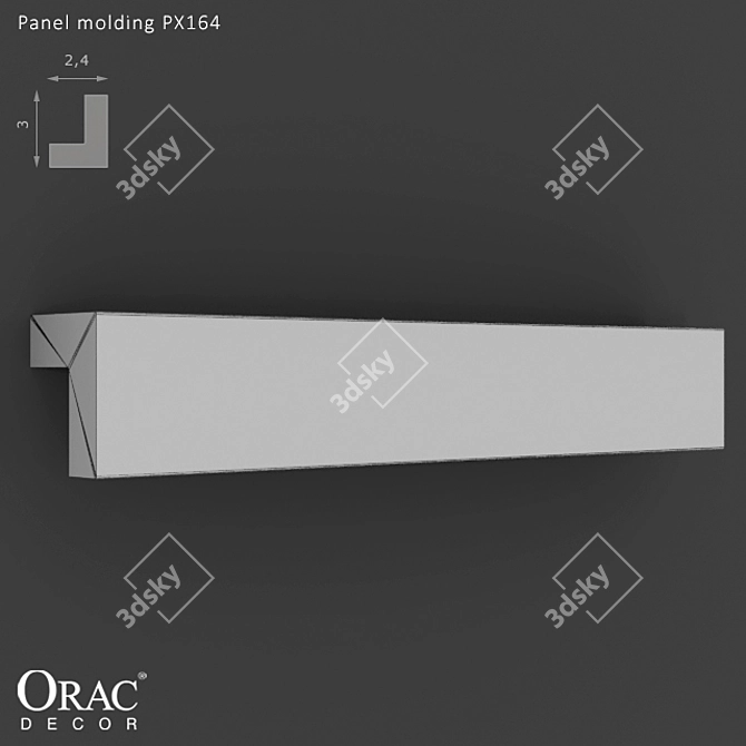 Sleek Wire Concealing Panel  3D model image 2