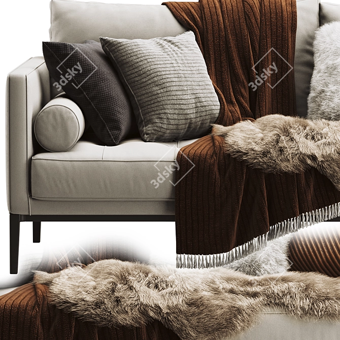 Maxalto Simpliciter Modern Sofa 3D model image 2