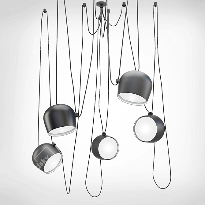 Sleek Modern Pendant Light 3D model image 1