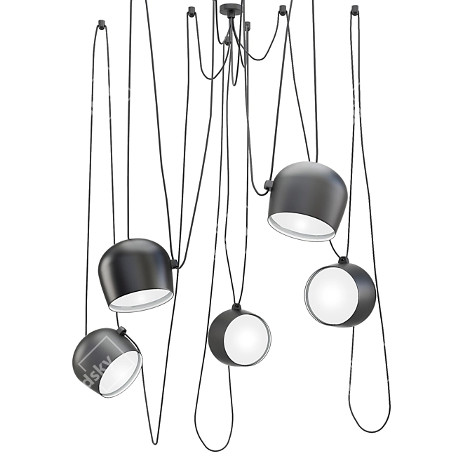 Sleek Modern Pendant Light 3D model image 4