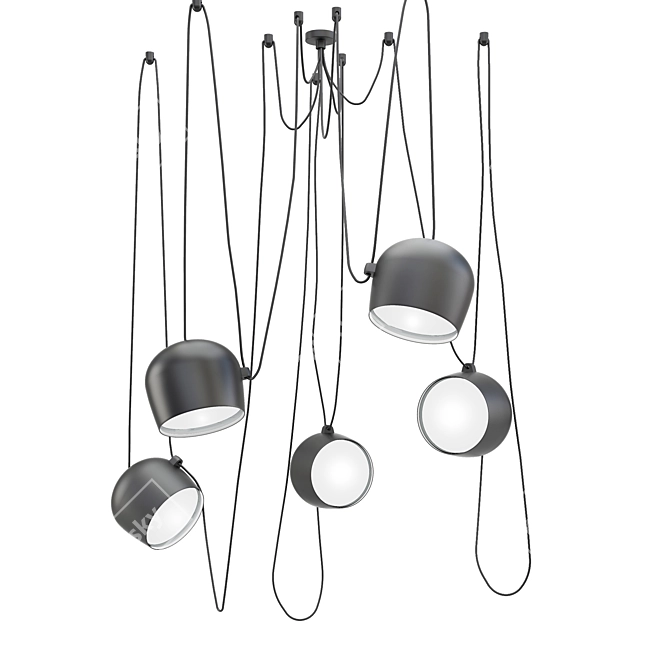 Sleek Modern Pendant Light 3D model image 6