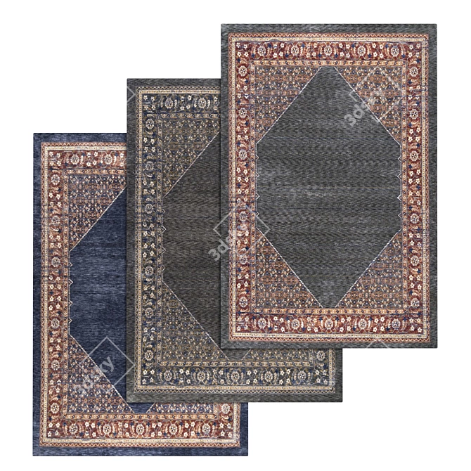 Luxury Carpet Set: High-Quality Textures 3D model image 1
