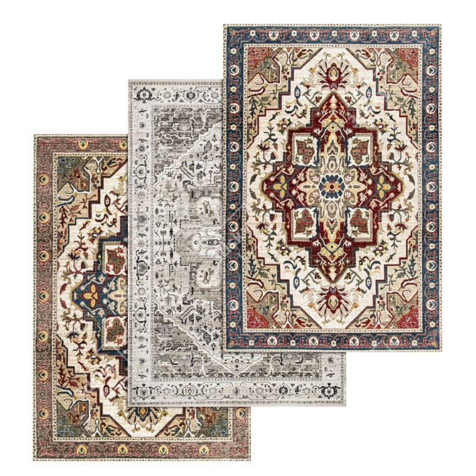 Luxury Carpet Set: High-Quality Textures & Versatility 3D model image 1