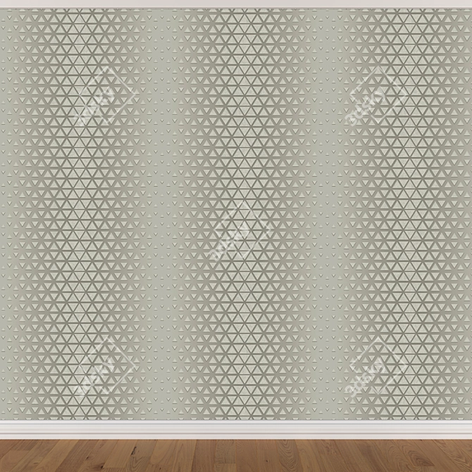 Seamless Wallpaper Set: 3 Colors & Textures 3D model image 2