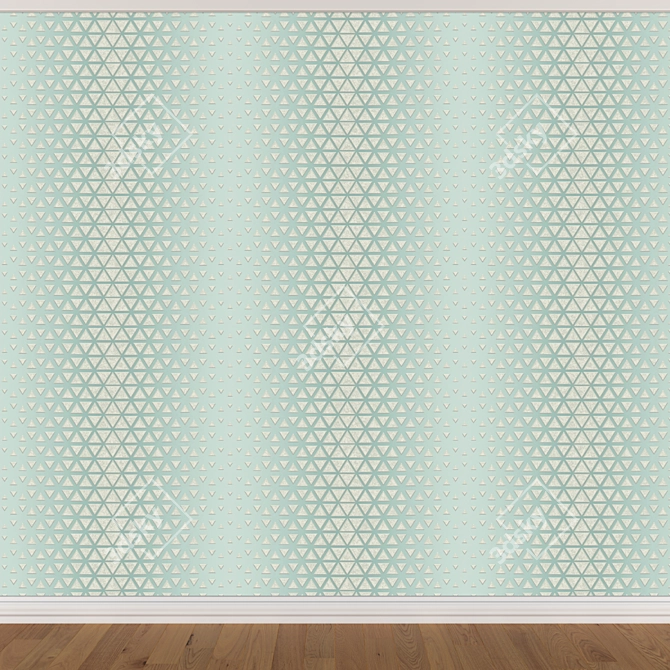 Seamless Wallpaper Set: 3 Colors & Textures 3D model image 4