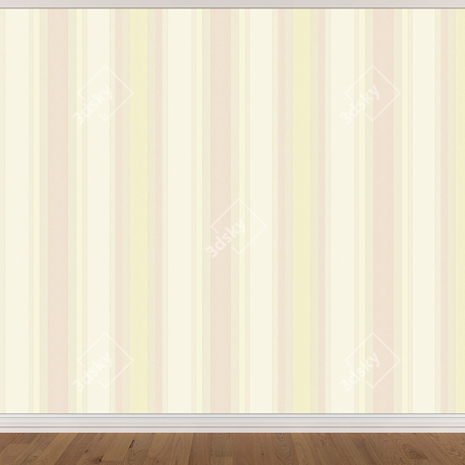 Seamless Wallpaper Set - 3 Colors 3D model image 2