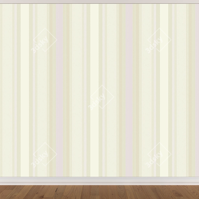 Seamless Wallpaper Set - 3 Colors 3D model image 3