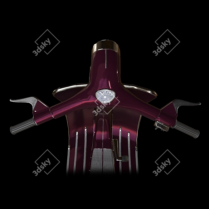 Low-Poly Vespa Scooter Model 3D model image 3