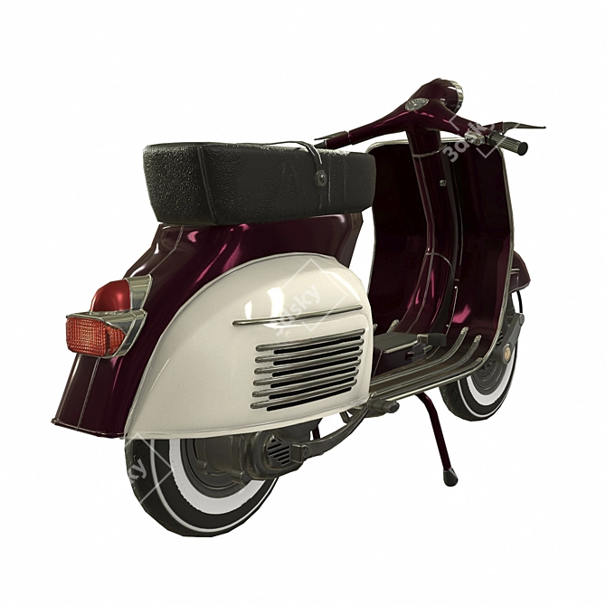 Low-Poly Vespa Scooter Model 3D model image 7