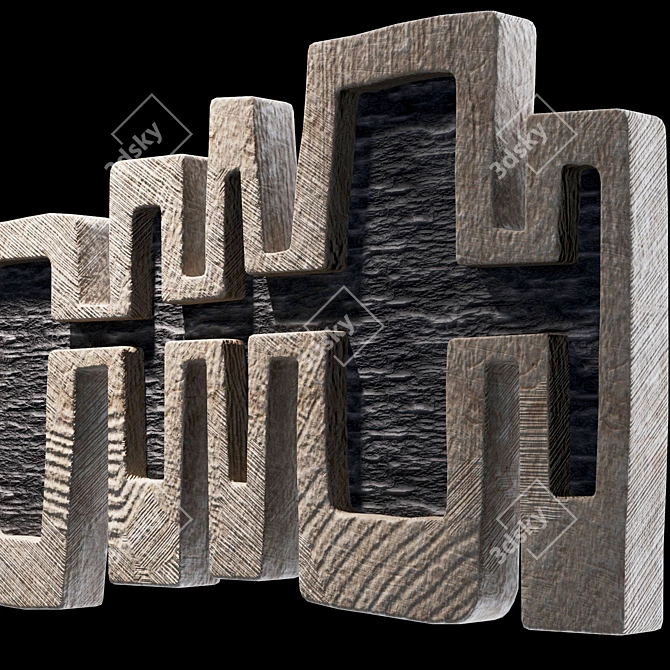 Natural Spruce Wall Art 3D model image 3