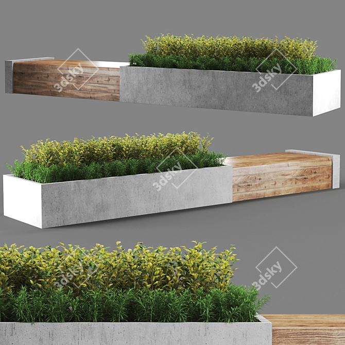 Title: 401k Poly Bench 3D model image 1