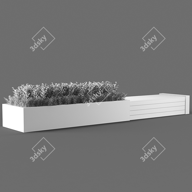 Title: 401k Poly Bench 3D model image 3