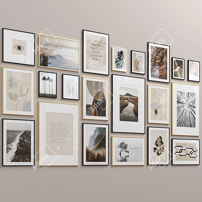 Contemporary Interior Picture Frames 3D model image 2