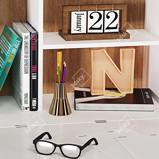 Versatile Office Workspace 3D model image 2