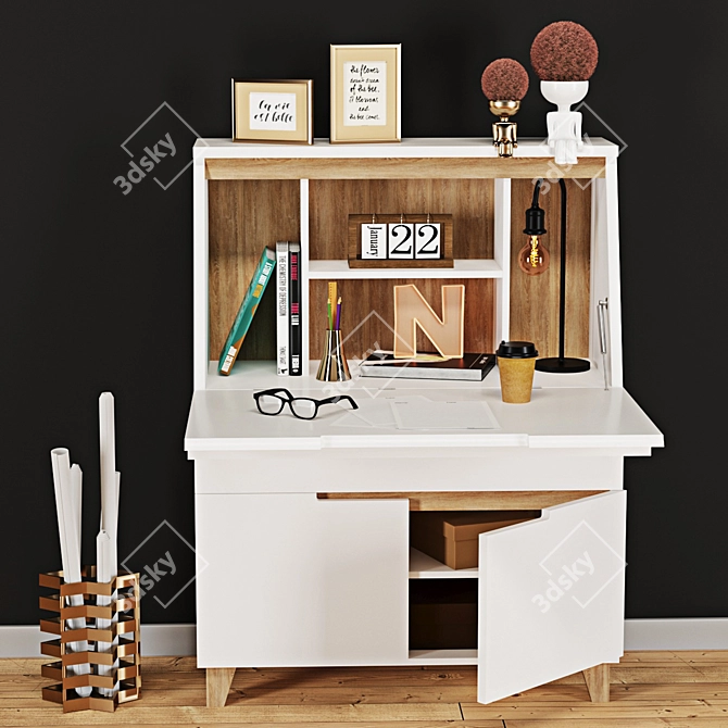 Versatile Office Workspace 3D model image 4