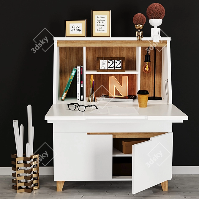 Versatile Office Workspace 3D model image 7