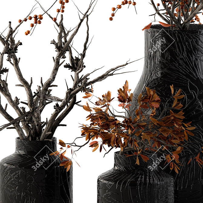 Rustic Charm Bouquet Set 3D model image 2