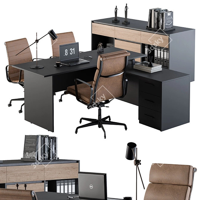 Executive Suite: Contemporary Office Furniture 3D model image 1