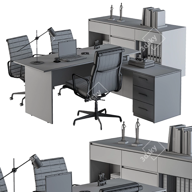 Executive Suite: Contemporary Office Furniture 3D model image 5