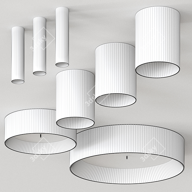 Tagora by Artemide: Sleek LED Aluminum Ceiling Lamp 3D model image 2