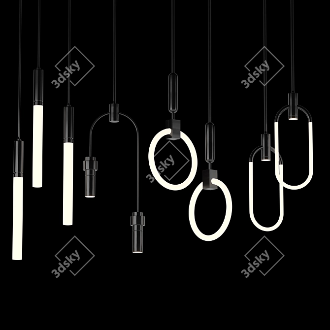 Sleek Pendant Lamp Collection 3D model image 3