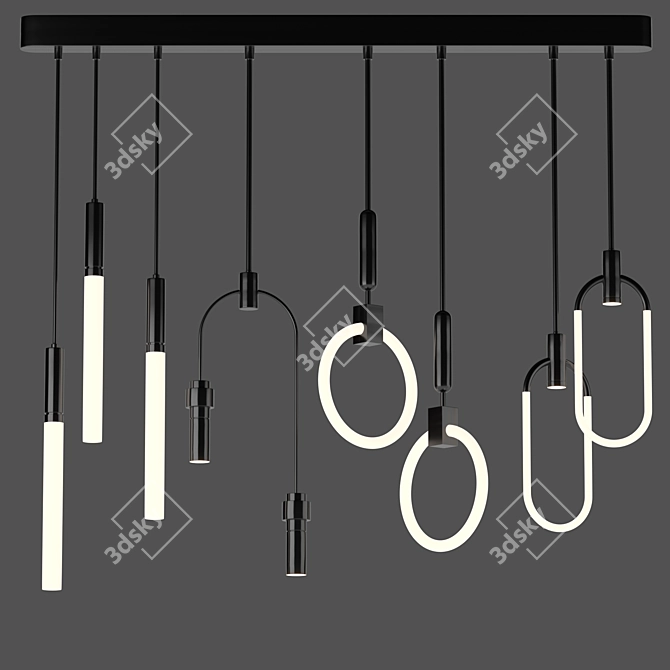 Sleek Pendant Lamp Collection 3D model image 4