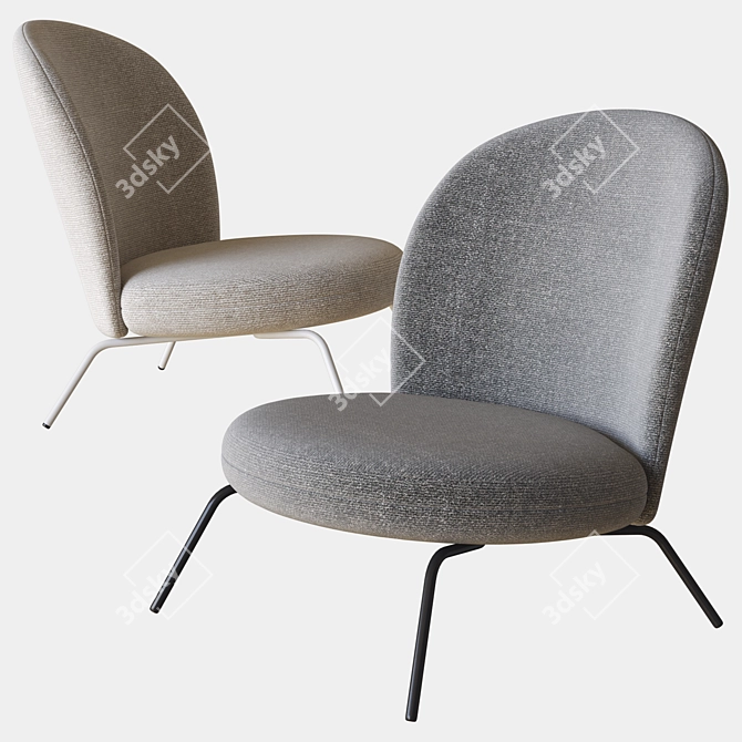 Luxury Puffy Lounge Chair: Calligaris 3D model image 1