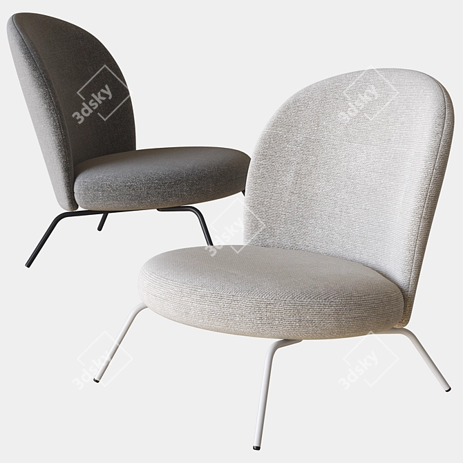 Luxury Puffy Lounge Chair: Calligaris 3D model image 2