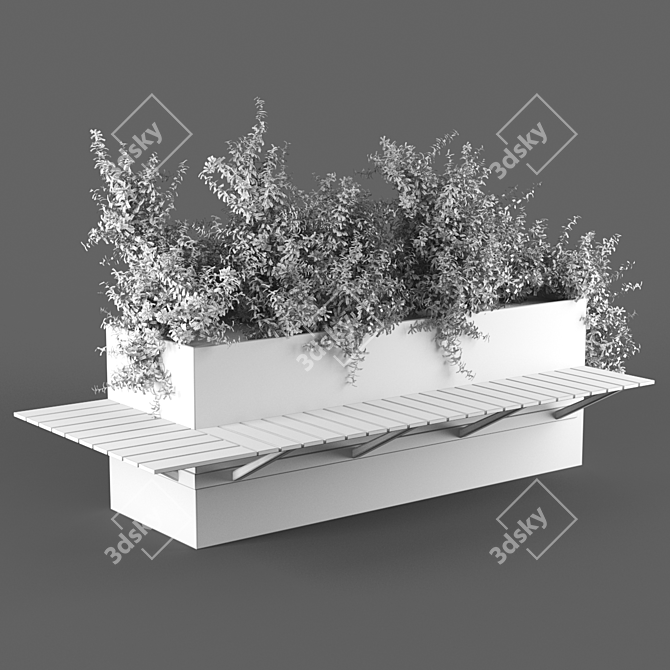 420k Poly Count Unique Bench 3D model image 4