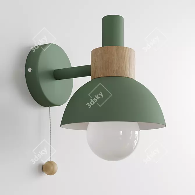 Scandi Rope Wall Lamp 3D model image 3