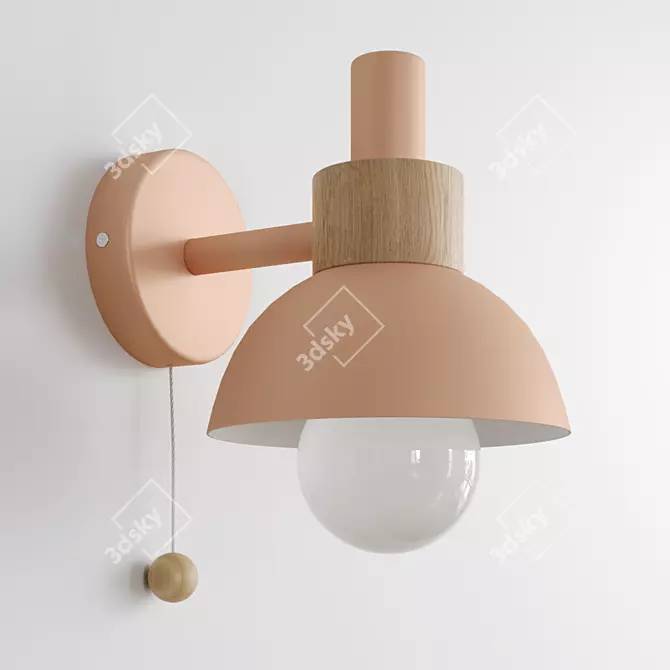 Scandi Rope Wall Lamp 3D model image 4